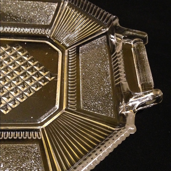 Antique Bryce Brothers “Pleat & Panel” Crystal/Clear Platter - Picture 11 of 11